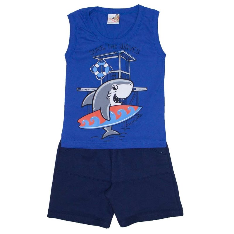 conjunto menino regata machao azul e shorts de moletinho marinho 7473c 02