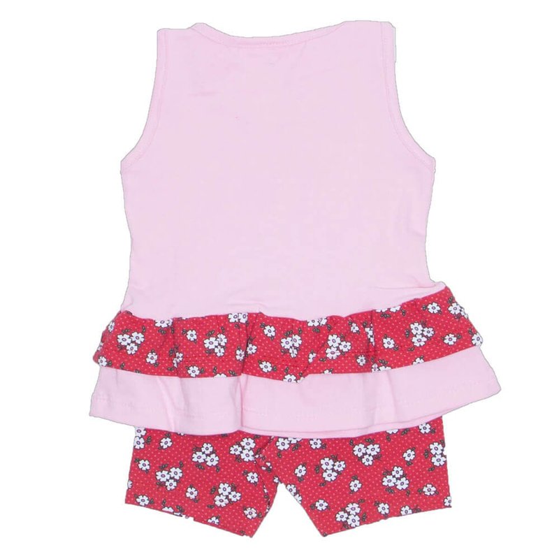 conjunto bata rosa cotton com babados e shorts vermelho ale 2410 ros 02