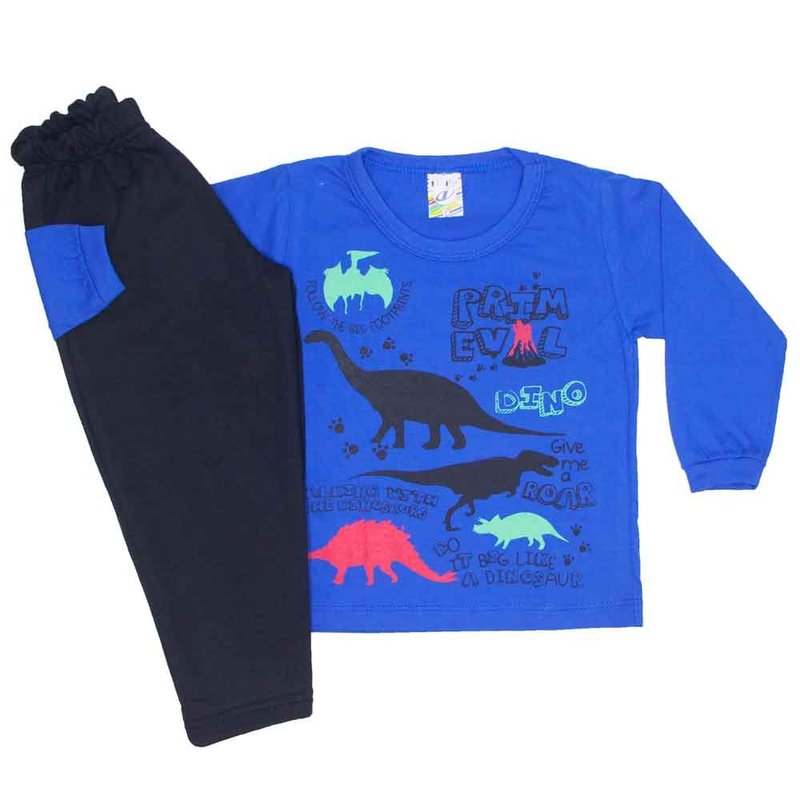 conjunto menino inverno dinossauros azul 0331