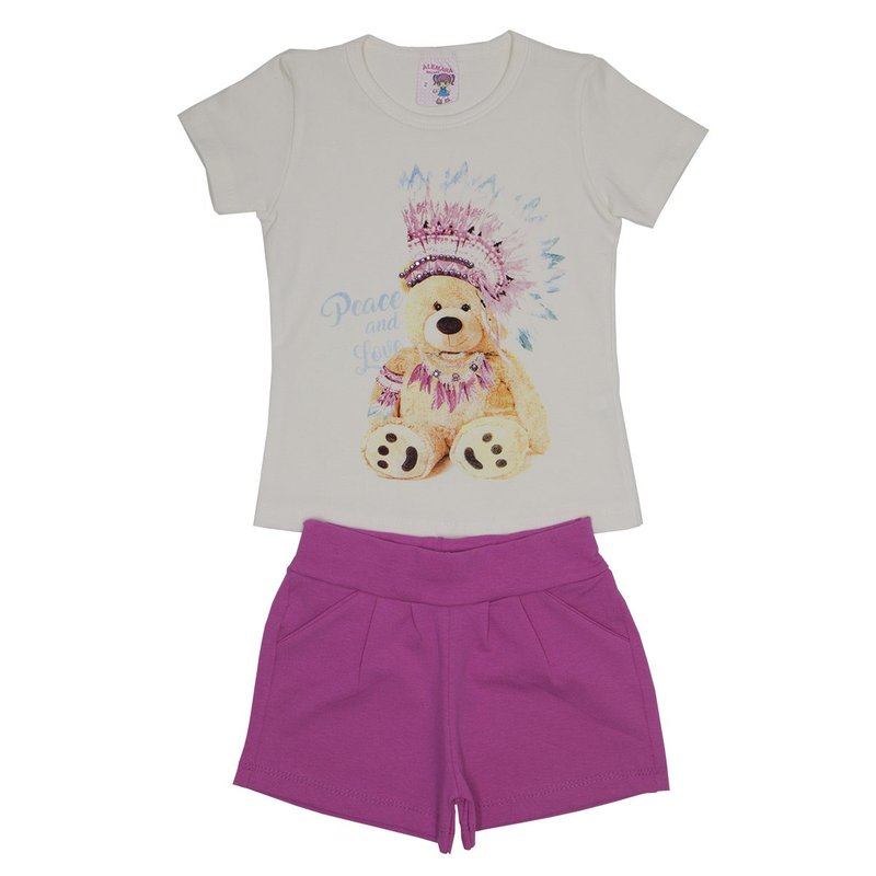 conjunto blusa off urso com strass e shorts rosa ale 3419 off 01