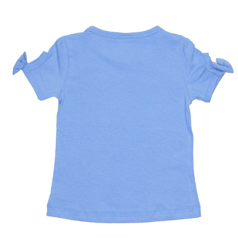 blusa menina de cotton azul com gota e laco nas mangas 02