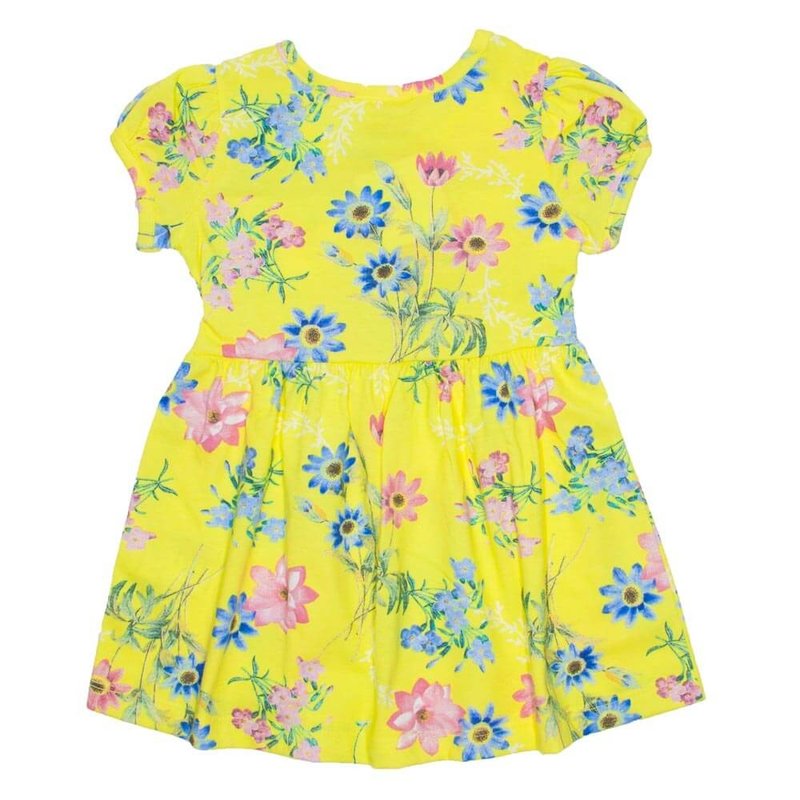 vestido infantil amarelo floral com babado brandili 02