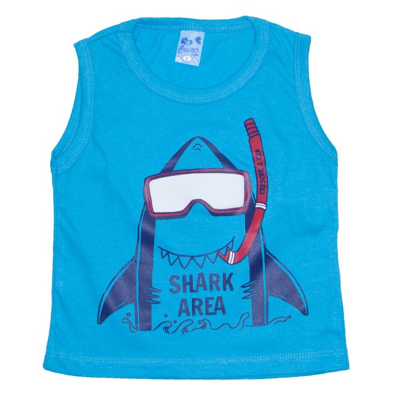 camiseta regata machao azul shark 7612