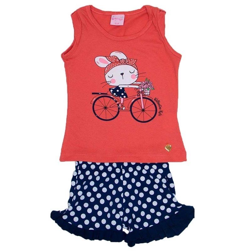 conjunto blusa meia malha papoula silk bicicleta com shorts em cotton marinho wil 3866 pap 01