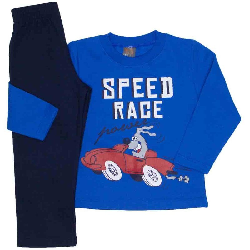 conjunto moletom blusa royal speed race e calca marinho 527