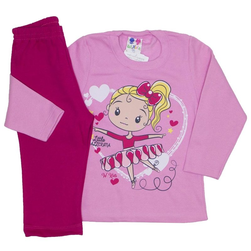 conjunto blusa de moletom rosa medio 350