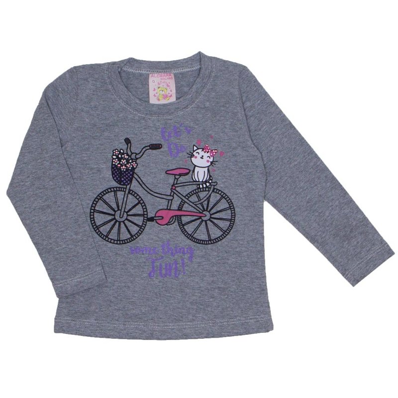 blusa cotton com strass bicicleta mescla 19016