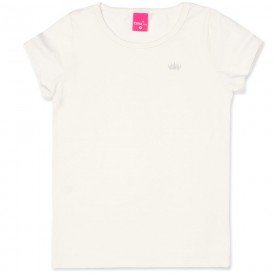 blusa infantil feminina manga curta cotton marfim 9101 7347