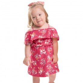 vestido infantil feminino floral pink 104352 8818
