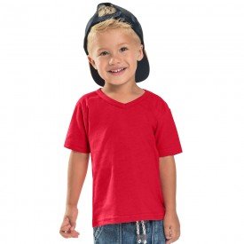 camiseta infantil masculina decote v vermelha 104442a b 8885
