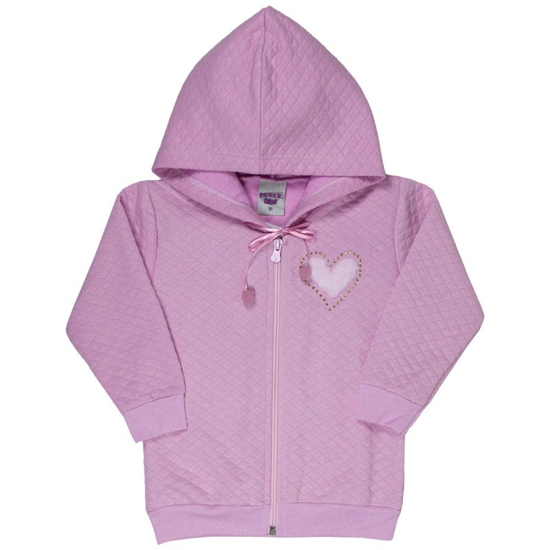 jaqueta infantil feminina matelasse rosa claro 4823 9855 2