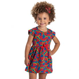 vestido infantil menina melancia marinho 5120 10641
