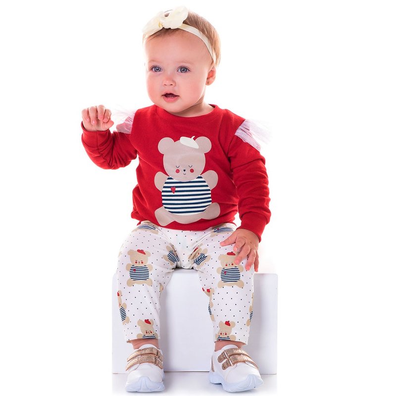 10900 conjunto bebe menina ursinho vermelho off white 1457