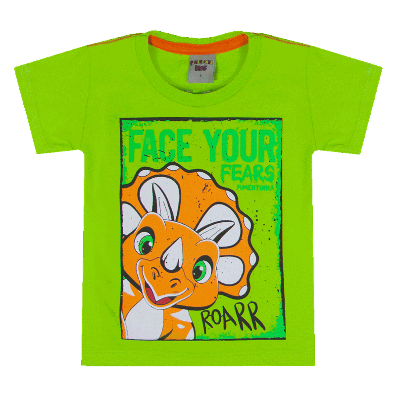 Camiseta Infantil Raglan Branca Roar (2)