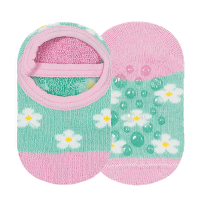 13738 sapatilha bebe menina flores rosaverde cia da meia 1290cia1107